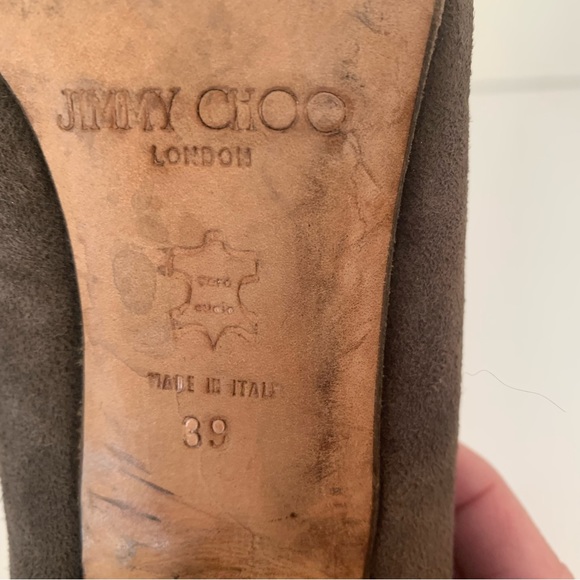 JIMMY CHOO Shearling Brown Suede Boots - Picture 6 of 6